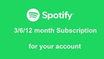 SPOTIFY PREMIUM 12/6/3 месяца Индивидуальный Любой а