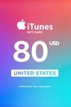 Подарочная карта iTunes 80  доллара США