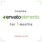 ENVATO ELEMENTS - лицензия на 1 месяц  гарантия