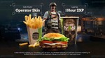 CoD MW II, 1 час, 2 опыта + облик оператора Burger King