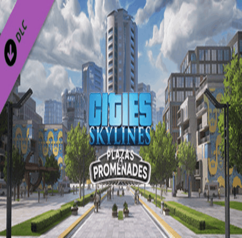 ⭐ Cities: Skylines - Plazas & Promenades Steam Gift ✅RU