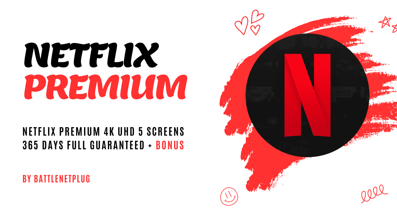 Netflix Премиум 4K 365 дней 5 экранов PayPal + бонус