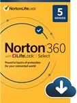 Norton™ 360 with LifeLock™ 1 year 5 devices 100GB