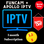 Funcam + appolo IPTV 1 month subscription