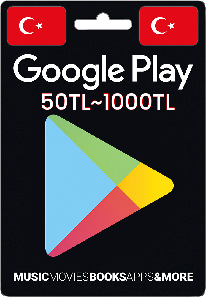 ⭐Подарочная карта Google Play на 25~1000 турецких лир