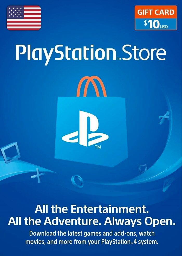 🎮Подарочная PSN карта PlayStation Network 10$🔵(USA)🔴