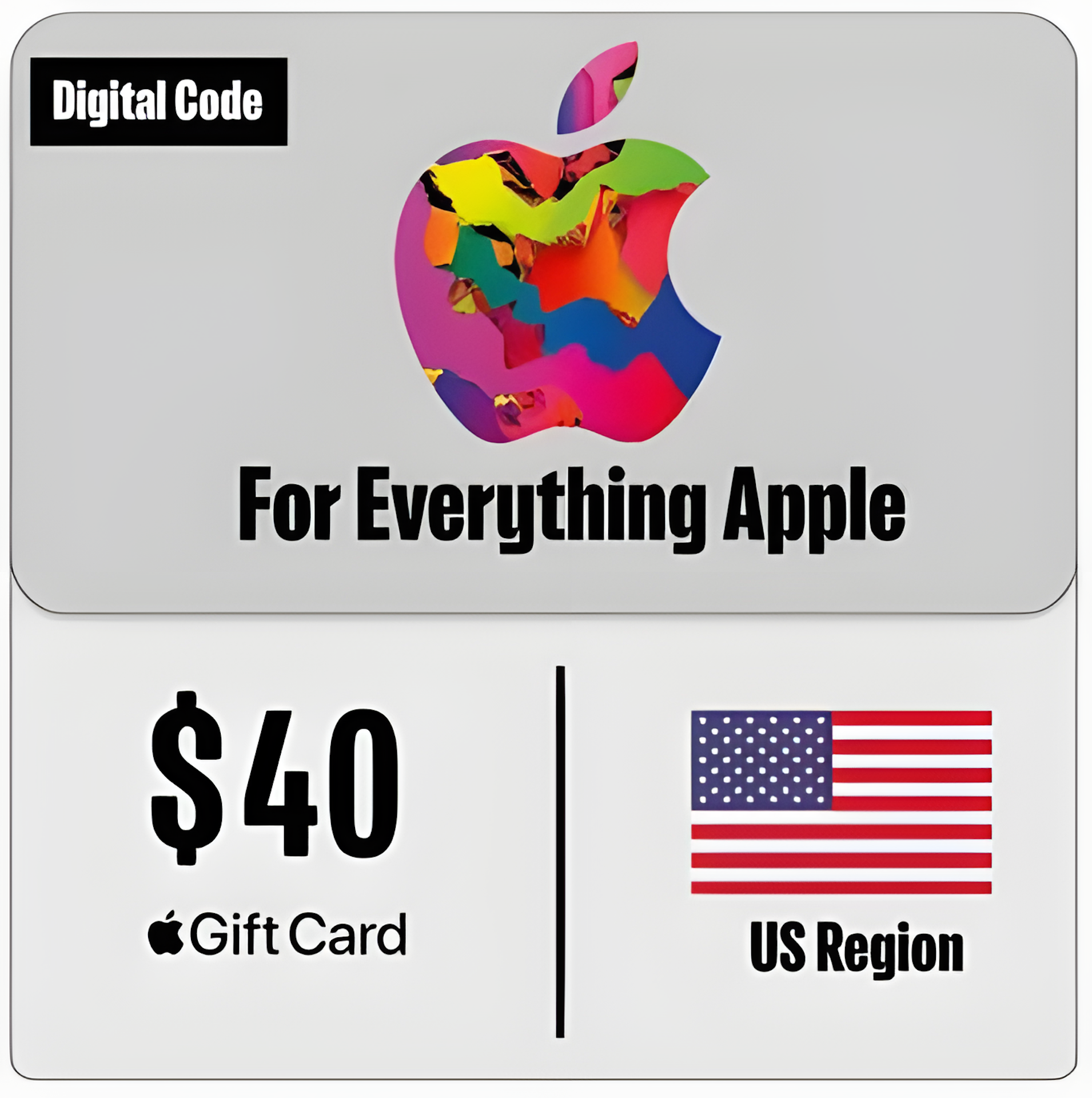 ⚡Подарочная карта Apple iTunes - 40$ 🇺🇸 ✅Дешевле🔥Без