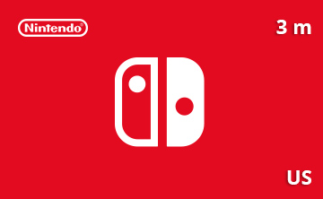 Подарочная карта Nintendo Switch Online 3 мес. US-рег.