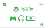 Подарочная карта Xbox 5 долл. US-регион