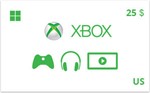 Подарочная карта Xbox 25 долл. US-регион