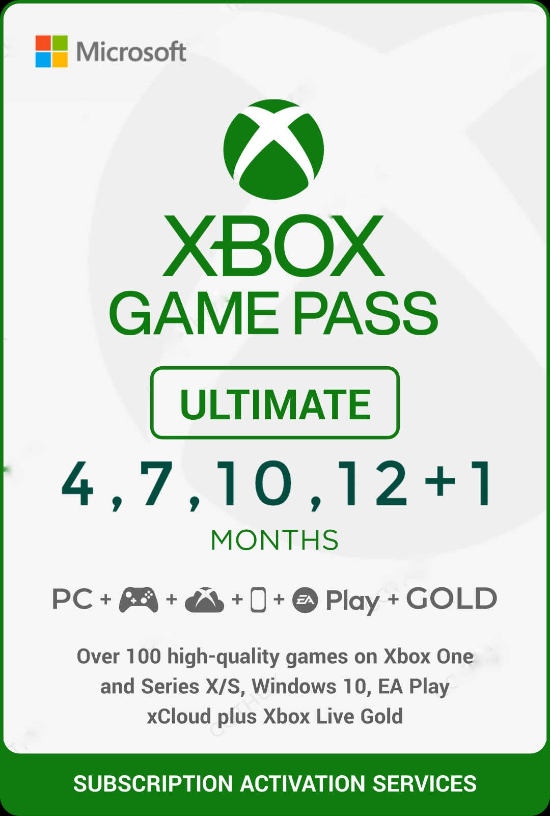 XBOX Game Pass Ultimate 4,7,10,12 месяцев для любой у