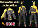 PUBG SKIN Chicken Ska Moto Jacket Yellow
