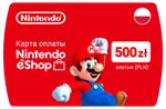 Карта Nintendo eShop 500zł PLN (Злотых) Польша