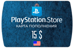 Карта PlayStation(PSN) 15$ USD (Долларов) США