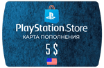 Карта PlayStation(PSN) 5$ USD (Долларов) США