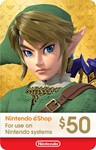 Карта пополнения Nintendo Eshop (США) - 50$