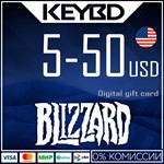 Blizzard Gift Card5/10/20/50$ (USA) [Без комиссии]