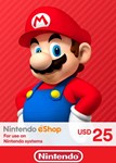  КАРТА ОПЛАТЫ NINTENDO ESHOP — 25 USD [USA]
