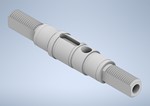 Чертеж вала оси электромотора моноколеса Inmotion V8