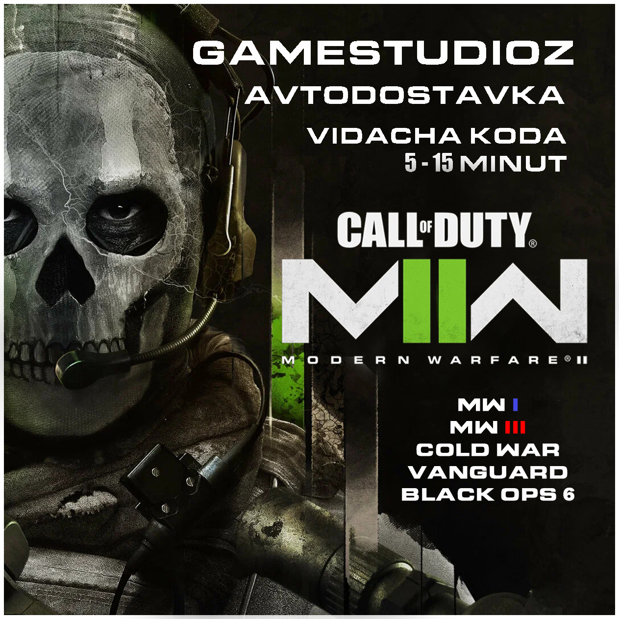 Call of Duty MW2 MW3 BO6 24ч48ч Неделя Год