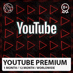 ▶️ YOUTUBE PREMIUM + МУЗЫКА⭐️ПОДПИСКА НА 12 МЕСЯЦЕВ