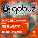 QOBUZ STUDIO PREMIER 1-12 мес. БЫСТРОЛЮБОЙ акк