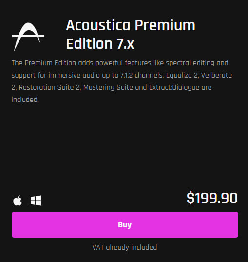 Ключ активации Acoustica Premium Edition 7.x