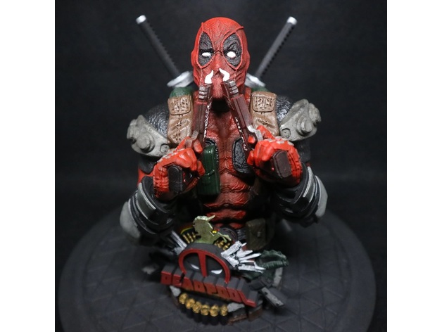 MARVEL DEADPOOL BUST:  ПРОВЕРЕН И ГОТОВ К 3D ПЕЧАТИ