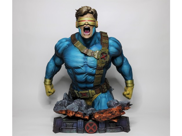 MARVEL CYCLOPS BUST:  ПРОВЕРЕН И ГОТОВ К 3D ПЕЧАТИ