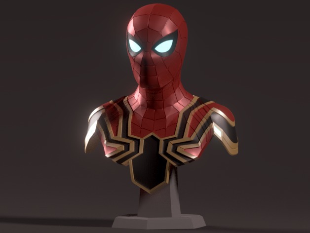 IRON SPIDER BUST: ПРОВЕРЕН И ГОТОВ К 3D ПЕЧАТИ