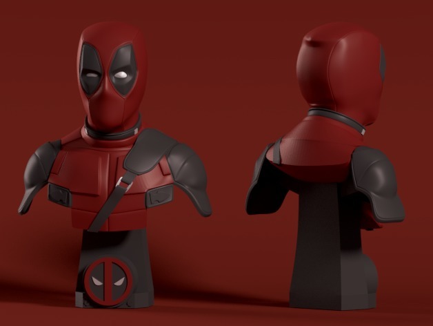 DEADPOOL BUST: ПРОВЕРЕН И ГОТОВ К 3D ПЕЧАТИ