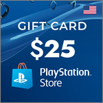 Пополнение PlayStation PSN USA карта 25 USD США