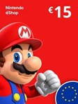 Карта код пополнения Nintendo eShop 15 евро