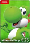 Карта код пополнения Nintendo eShop 25 евро