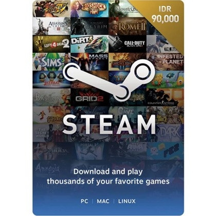 Steam Wallet 90000 IDR - Digital Gift Card - Indonesia