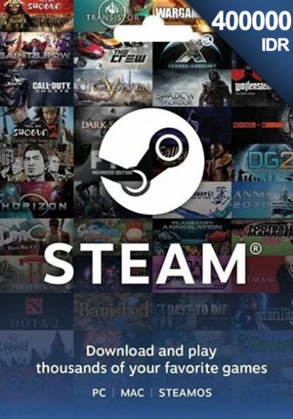 Steam Wallet 400000 IDR - Digital Gift Card - Indonesia