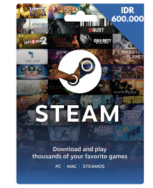 Steam Wallet 600000 IDR - Digital Gift Card - Indonesia