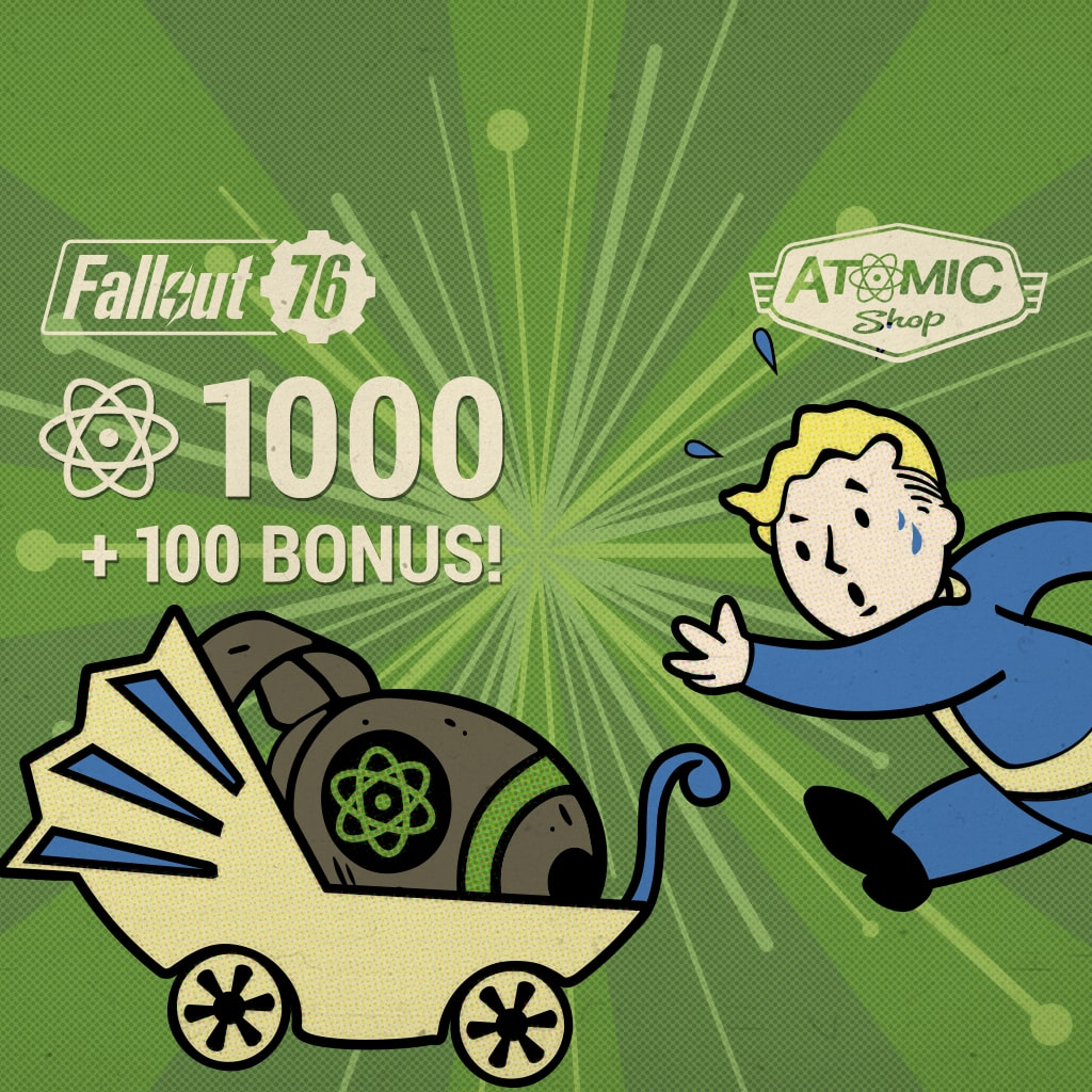 Купить фоллаут 76. Fallout 76: 1000 (+100 Bonus) Atoms. Бонусы Fallout. 100% Bonus. Продукция Fallout.