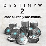 5000 ед. серебра Destiny 2 (+1000 ед. в подарок)ПСН