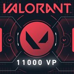 11000 VALORANT Points (1500 бонус + 9500)ПСН