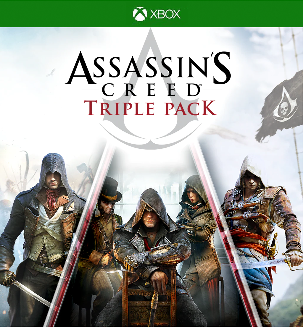 Assassins creed комплект. Набор AC: черный флаг, единство, Синдикат. Assassin's Creed Triple Pack Xbox. Assassin's Creed единство ps4. Assassin's Creed Triple Pack: Black Flag, Unity, Syndicate.