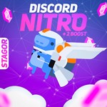 DISCORD NITRO 1-12 МЕСЯЦЕВ + 2 БУСТА FULL