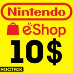 ???? Nintendo eShop 10$ (КЛЮЧ) Мгновенно ????