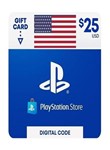 PlayStation Подарочная карта США ???????? 25$ 0 сборо