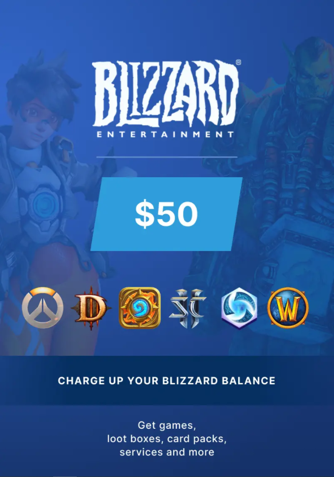 🔑50$ USA Подарочная карта Blizzard