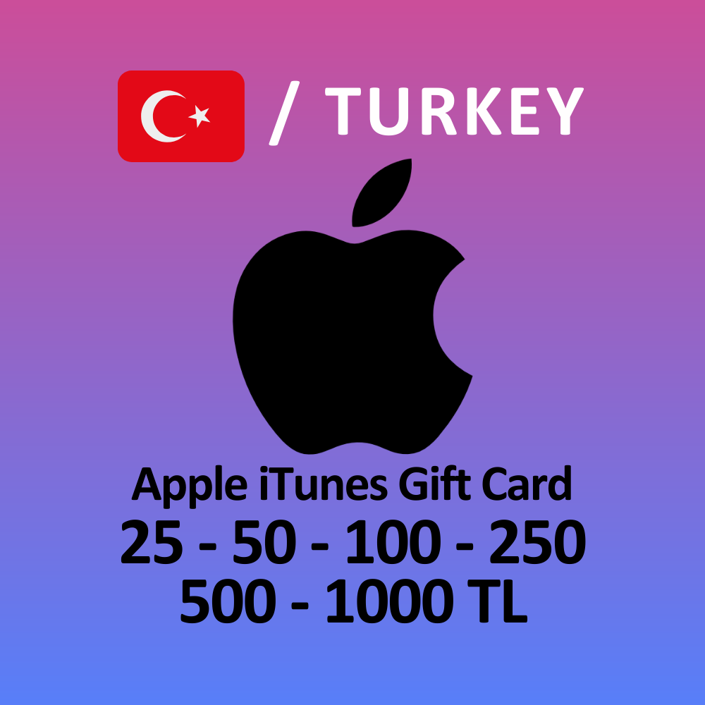 🍎iTunes ПОДАРОЧНАЯ КАРТА ТУРЦИЯ🍎 25-50-100-250-1000