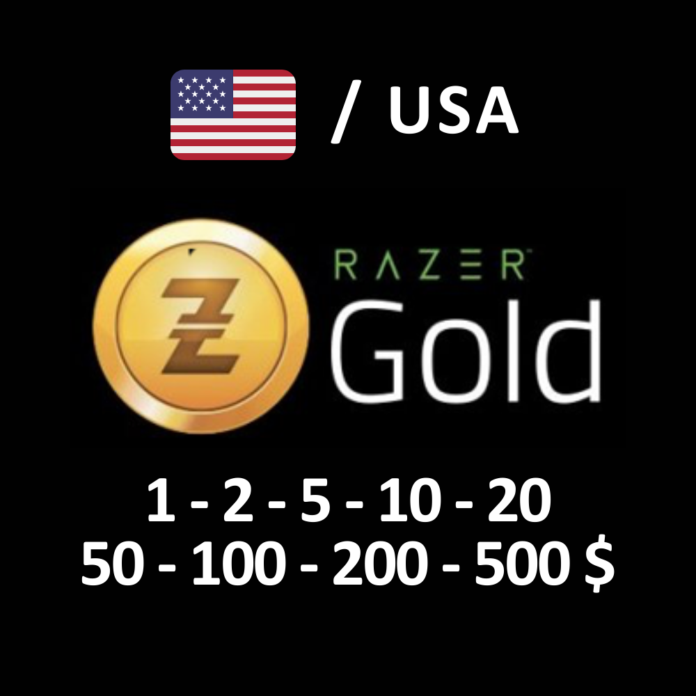 ⭐RAZER GOLD ПОДАРОЧНАЯ КАРТА⭐ 1-2-5-10-20-100-500 $