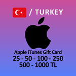 iTunes ПОДАРОЧНАЯ КАРТА ТУРЦИЯ 25-1000 ЛИР