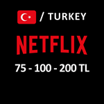 NETFLIX ПОДАРОЧНАЯ КАРТА ТУРЦИЯ 200 - 1000 ЛИР