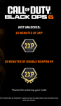 KEY15 Min Double XP+15 Min Weapon XP/MONSTER ENERGY
